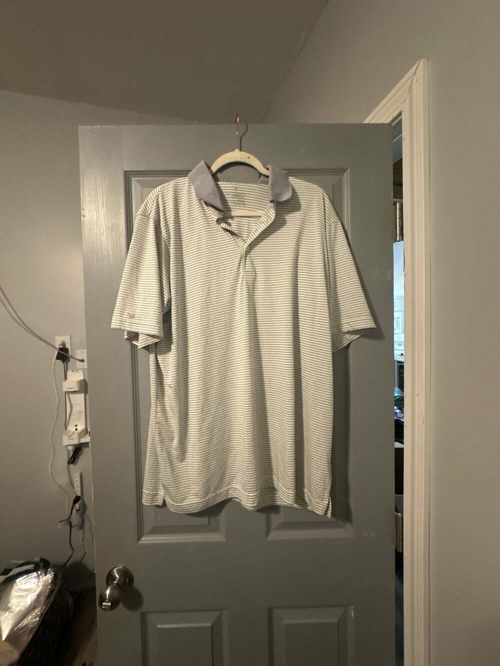 Pebble Beach Performance Cool Swing Striped Golf Polo